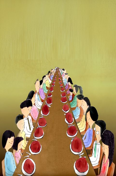 People who are eating