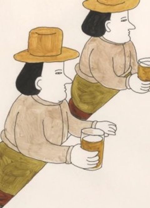 Small people with hats